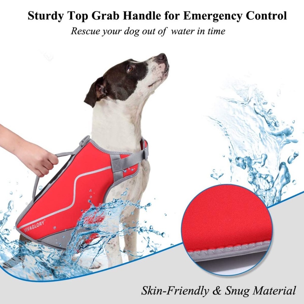 XS Red Vivaglory Dog Swimming Life Jacket Float Vest New With Tags
